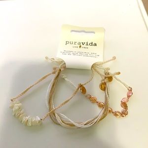 rose gold shell bracelet set